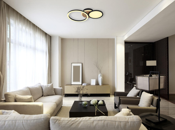 Globo Sid LED Deckenleuchte 28W Warmweiß Schwarz Matt, Metall 10,5cm 67273-28