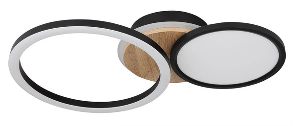 Globo Sid LED Deckenleuchte 28W Warmweiß Schwarz Matt, Metall 10,5cm 67273-28