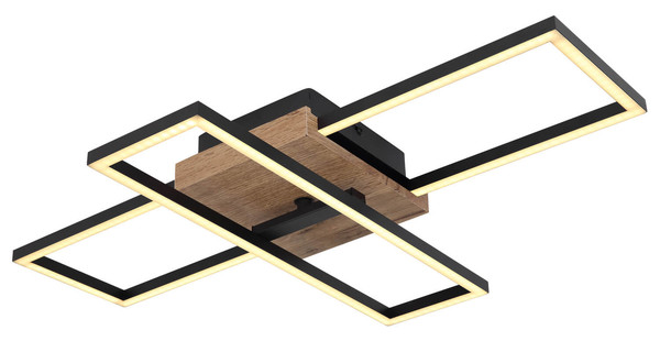 Globo Kendra LED Deckenleuchte 18W Warmweiß Schwarz Matt, Metall 10cm 67276-18