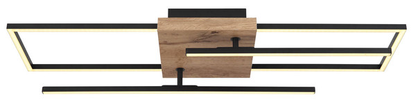 Globo Kendra LED Deckenleuchte 24W Warmweiß Schwarz Matt, Metall 12cm 67276-24