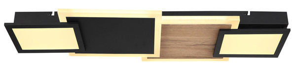 Globo Caroline LED Deckenleuchte 30W Warmweiß Schwarz Matt, Metall 8cm 67279-30