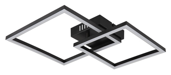 Globo Tyler LED Deckenleuchte 20W Warmweiß Schwarz Matt 6,4cm 672842