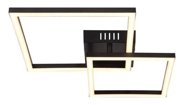 Globo Tyler LED Deckenleuchte 20W Warmweiß Schwarz Matt 6,4cm 672842