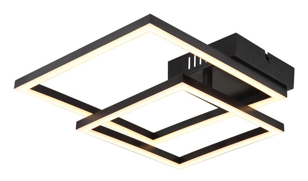 Globo Tyler LED Deckenleuchte 20W Warmweiß Schwarz Matt 6,4cm 672842