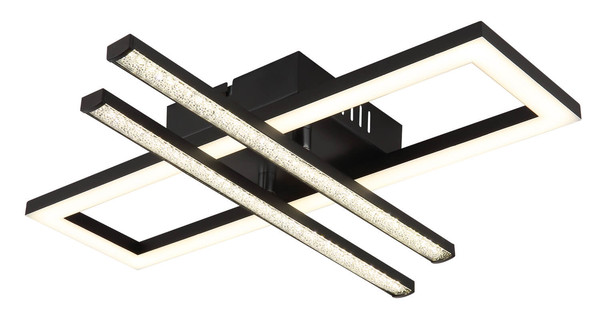 Globo Highway LED Deckenleuchte 24W Neutralweiß Schwarz Matt 6,3cm 672843S