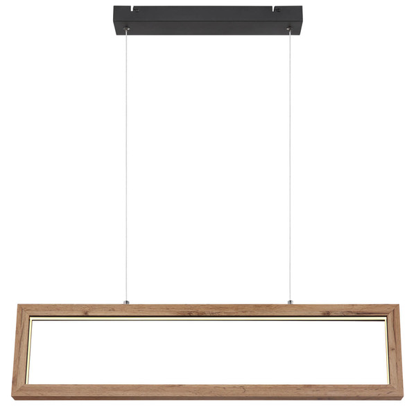 Globo Mandera LED Hängeleuchte 24W Warmweiß Schwarz Matt, Metall 120cm 67287H