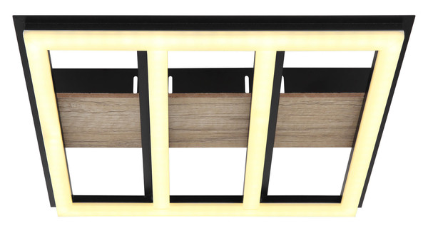 Globo Froomy LED Deckenleuchte 18W Warmweiß Schwarz Matt, Metall 5,5cm 67291-18