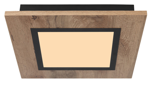 Globo Lea LED Deckenleuchte 12W Warmweiß Schwarz Matt, Metall 4,5cm 67292D2