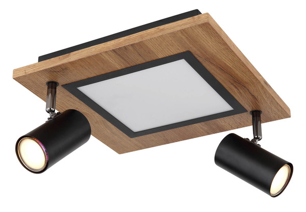 Globo Ulla LED Deckenleuchte 12W Warmweiß Schwarz Matt, Metall Memoryfunktion Ø5,5cm 67306D