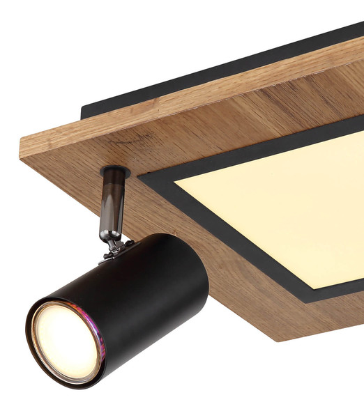 Globo Ulla LED Deckenleuchte 12W Warmweiß Schwarz Matt, Metall Memoryfunktion Ø5,5cm 67306D