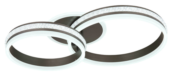 Globo Grouni LED Deckenleuchte 50W CCT Titanfarben Gebürstet, Metall Fernbedienung Nachtlicht Memoryfunktion 15cm 67314-50