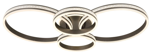 Globo Grouni LED Deckenleuchte 39W CCT Titanfarben Matt, Metall Memoryfunktion 13,7cm 673140-39A