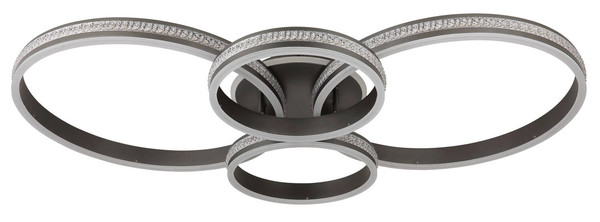 Globo Grouni LED Deckenleuchte 39W CCT Titanfarben Matt, Metall Memoryfunktion 13,7cm 673140-39A