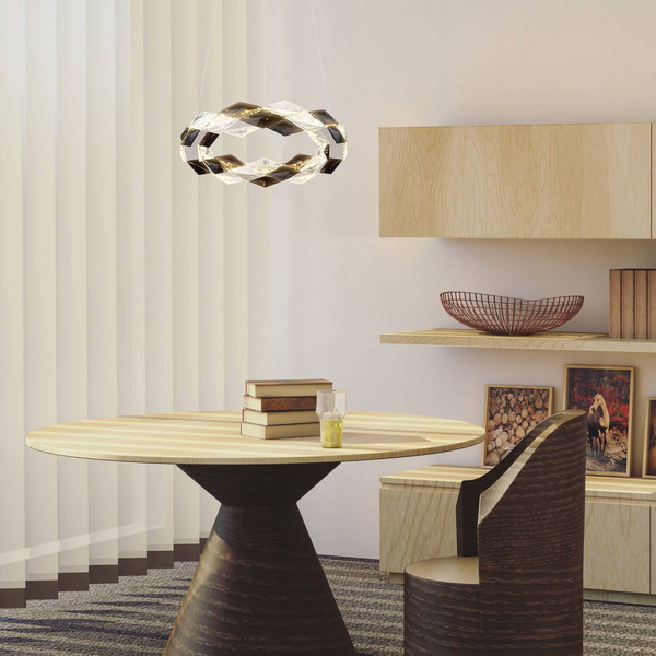 Globo Karilion LED Hängeleuchte 24W Neutralweiß Verchromt, Metall Ø37cm 67318H