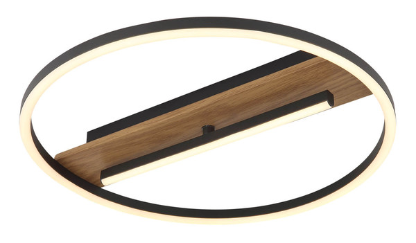 Globo Pikara LED Deckenleuchte 24W Warmweiß Holzoptik, Metall Ø40,5cm 67321-24