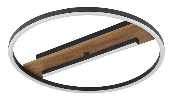 Globo Pikara LED Deckenleuchte 24W Warmweiß Holzoptik, Metall Ø40,5cm 67321-24