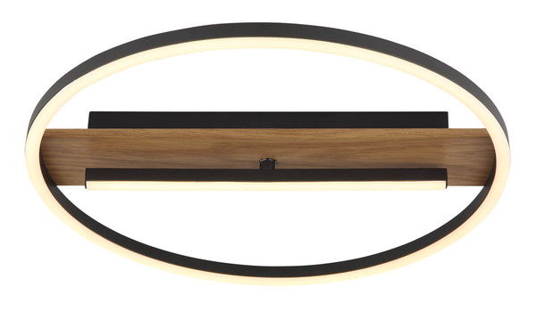 Globo Pikara LED Deckenleuchte 24W Warmweiß Holzoptik, Metall Ø40,5cm 67321-24