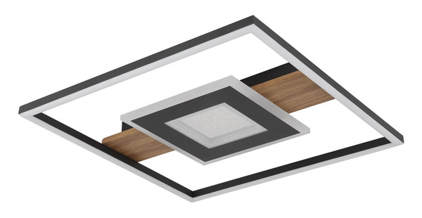 Globo Pikara LED Deckenleuchte 24W Warmweiß Holzoptik, Metall 5cm 67324-24