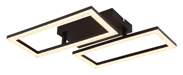 Globo Sapena LED Deckenleuchte 20W Warmweiß Schwarz Matt, Metall 9,3cm 67328-20