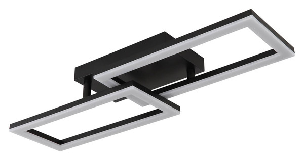 Globo Sapena LED Deckenleuchte 20W Warmweiß Schwarz Matt, Metall 9cm 67328-20O