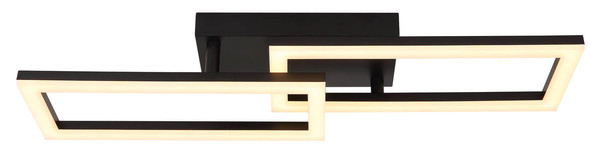 Globo Sapena LED Deckenleuchte 20W Warmweiß Schwarz Matt, Metall 9cm 67328-20O