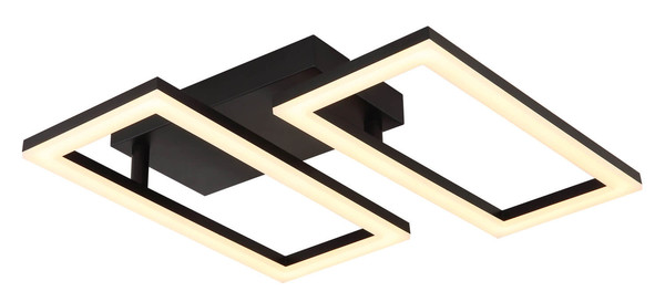 Globo Sapena LED Deckenleuchte 20W Warmweiß Schwarz Matt, Metall 9cm 67328-20O