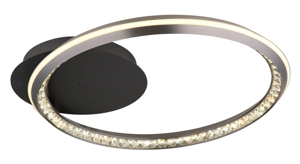 Globo Alaina LED Deckenleuchte 30W CCT Grau Matt, Metall Fernbedienung Nachtlicht Memoryfunktion Ø50cm 67329-30