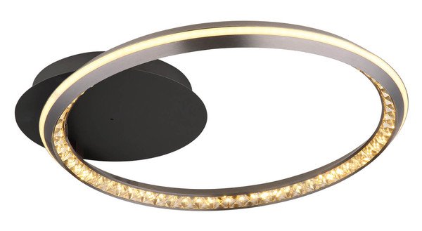 Globo Alaina LED Deckenleuchte 30W CCT Grau Matt, Metall Fernbedienung Nachtlicht Memoryfunktion Ø50cm 67329-30