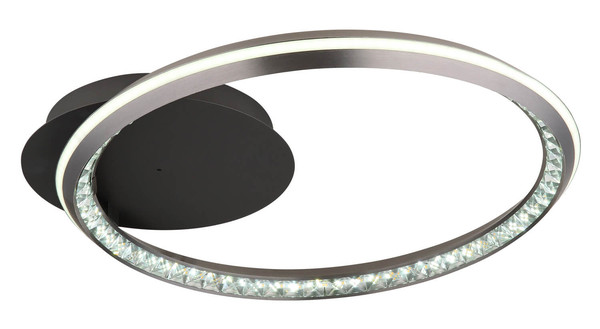 Globo Alaina LED Deckenleuchte 30W CCT Grau Matt, Metall Fernbedienung Nachtlicht Memoryfunktion Ø50cm 67329-30