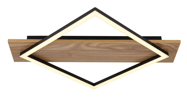 Globo Beatrix I LED Deckenleuchte 18W Warmweiß Schwarz Matt, Metall 6cm 67330-18