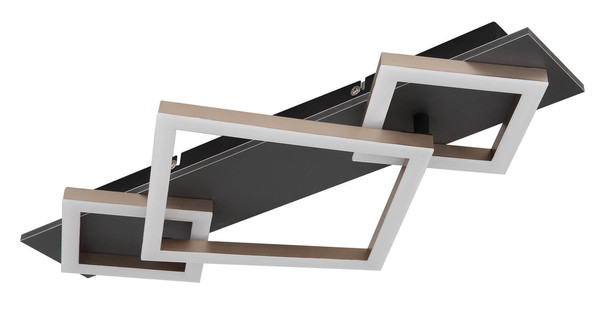 Globo Beatrix I LED Deckenleuchte 24W Warmweiß Schwarz Matt, Metall 7,5cm 67330G-24