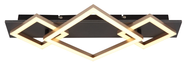 Globo Beatrix I LED Deckenleuchte 24W Warmweiß Schwarz Matt, Metall 7,5cm 67330G-24