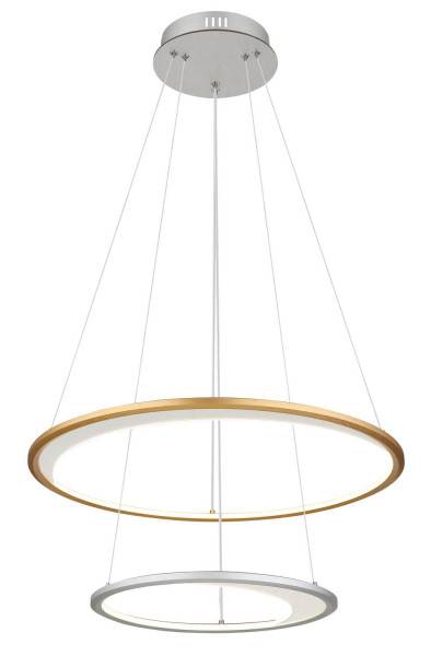 Globo Umbra LED Hängeleuchte 40W CCT Silberfarben, Aluminium Gebürstet Fernbedienung Nachtlicht Memoryfunktion 120cm 67333-44H