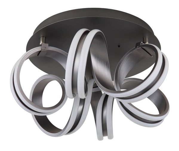 Globo Kuni LED Deckenleuchte 35W CCT Grau Dunkel, Metall Fernbedienung Nachtlicht Memoryfunktion 25cm 67335-40