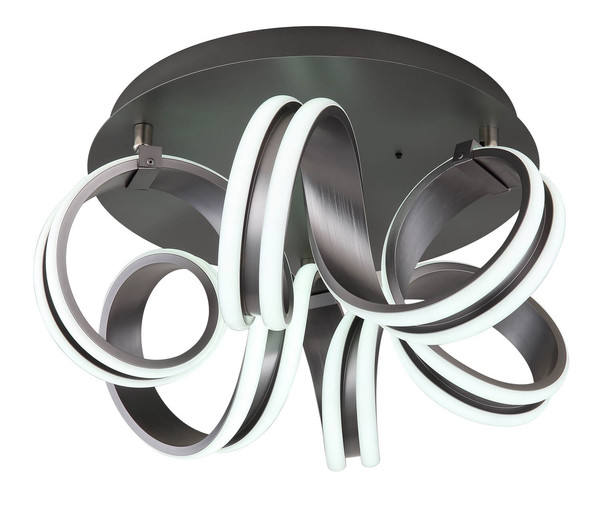 Globo Kuni LED Deckenleuchte 35W CCT Grau Dunkel, Metall Fernbedienung Nachtlicht Memoryfunktion 25cm 67335-40