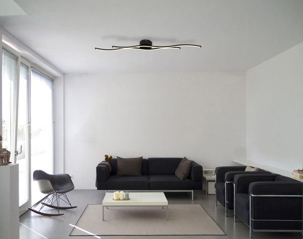 Globo Boyd LED Deckenleuchte 30W Warmweiß Schwarz Matt, Metall 5,6cm 67336-30