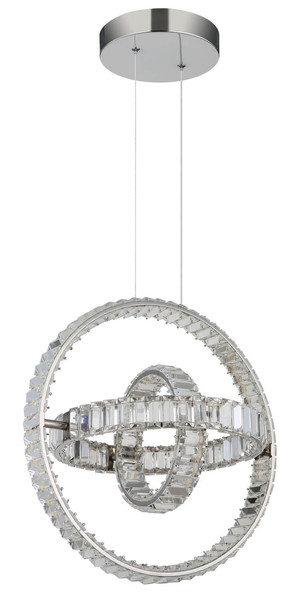 Globo Neil LED Hängeleuchte 115W CCT Verchromt, Metall Fernbedienung Nachtlicht Memoryfunktion 120cm 67339-115C