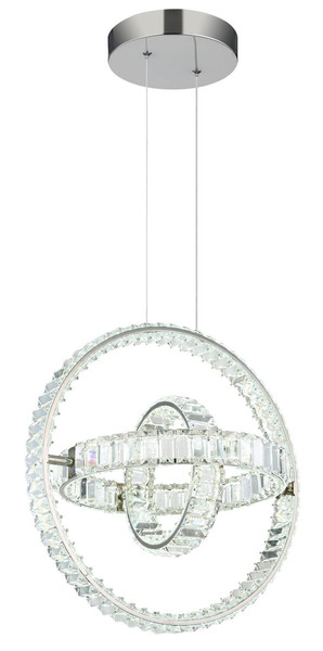 Globo Neil LED Hängeleuchte 115W CCT Verchromt, Metall Fernbedienung Nachtlicht Memoryfunktion 120cm 67339-115C