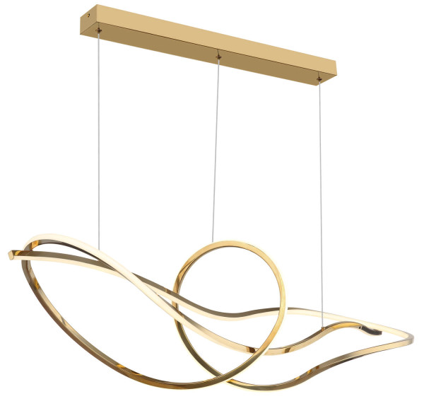 Globo Iduna LED Hängeleuchte 69W CCT Goldfarben, Metall Fernbedienung Nachtlicht Memoryfunktion 120cm 67340G