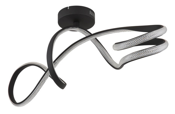 Globo Swirl LED Deckenleuchte 30W Neutralweiß Schwarz Matt, Metall 33cm 67341DS