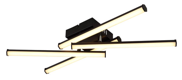 Globo Kirina LED Deckenleuchte 24W Warmweiß Schwarz Matt 8,8cm 67342-24