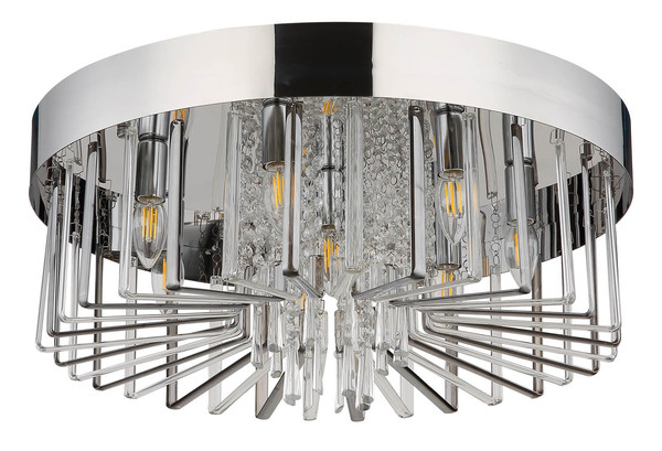 Globo Kirina E14 Deckenleuchte 8-fach 40W Verchromt, Metall Ø60cm 67343