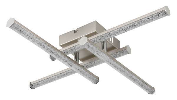 Globo Kirina LED Deckenleuchte 24W Neutralweiß Nickel Matt 8,8cm 67346-24