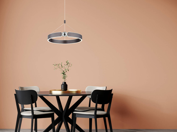 Globo Hendricks LED Hängeleuchte 22W Warmweiß Bronzefarben Gebürstet, Metall Ø40cm 67349H1