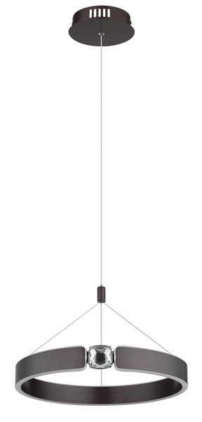Globo Hendricks LED Hängeleuchte 22W Warmweiß Bronzefarben Gebürstet, Metall Ø40cm 67349H1