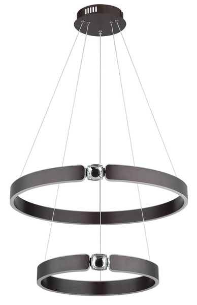 Globo Hendricks LED Hängeleuchte 55W Warmweiß Bronzefarben Gebürstet, Metall 125cm 67349H2