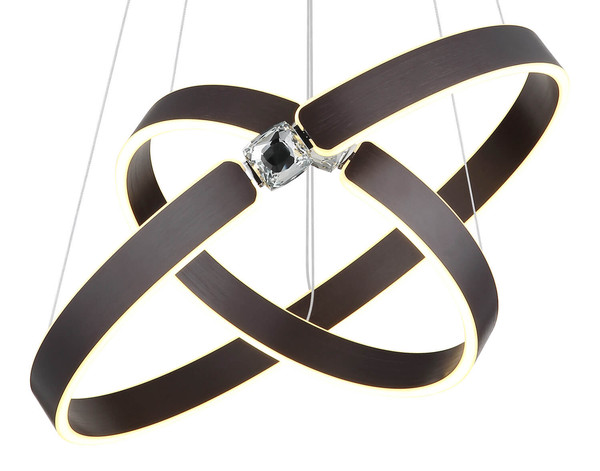 Globo Hendricks LED Hängeleuchte 55W Warmweiß Bronzefarben Gebürstet, Metall 125cm 67349H2