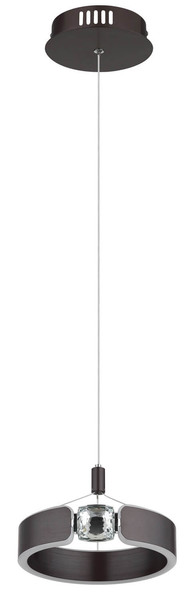 Globo Hendricks LED Hängeleuchte 12W Warmweiß Bronzefarben Gebürstet, Metall Ø22cm 67349H