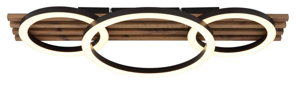 Globo Tisha LED Deckenleuchte 24W Warmweiß Schwarz Matt, Metall Ø30cm 67353D3