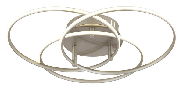 Globo Kombos LED Deckenleuchte 40W Neutralweiß Nickel Matt, Metall Ø29cm 67355-40N